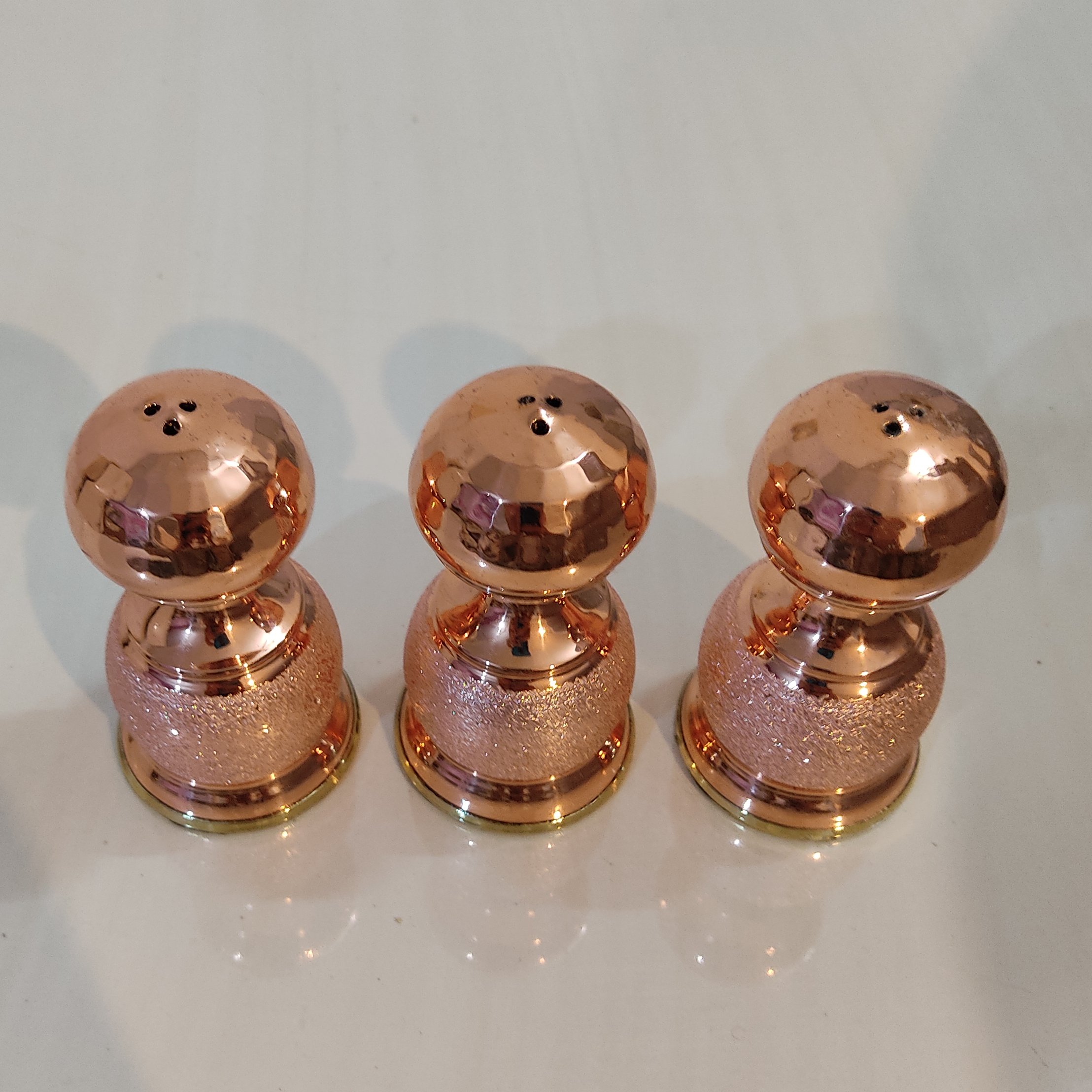 Persian Copper Salt & Pepper Shakers Hammered Avah Set of 6