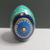 Persian Decorative Hand-Painted Ostrich Egg Shell with Evil Eye Design