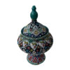 Persian Footed Sugar Bowl in Minakari Enameled with Lid