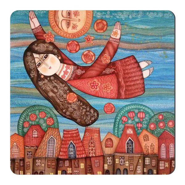 Persian Fridge Magnet with Traditional Design