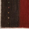 Persian Gabbeh Wool Rug Handwoven in Fars Striped Brown