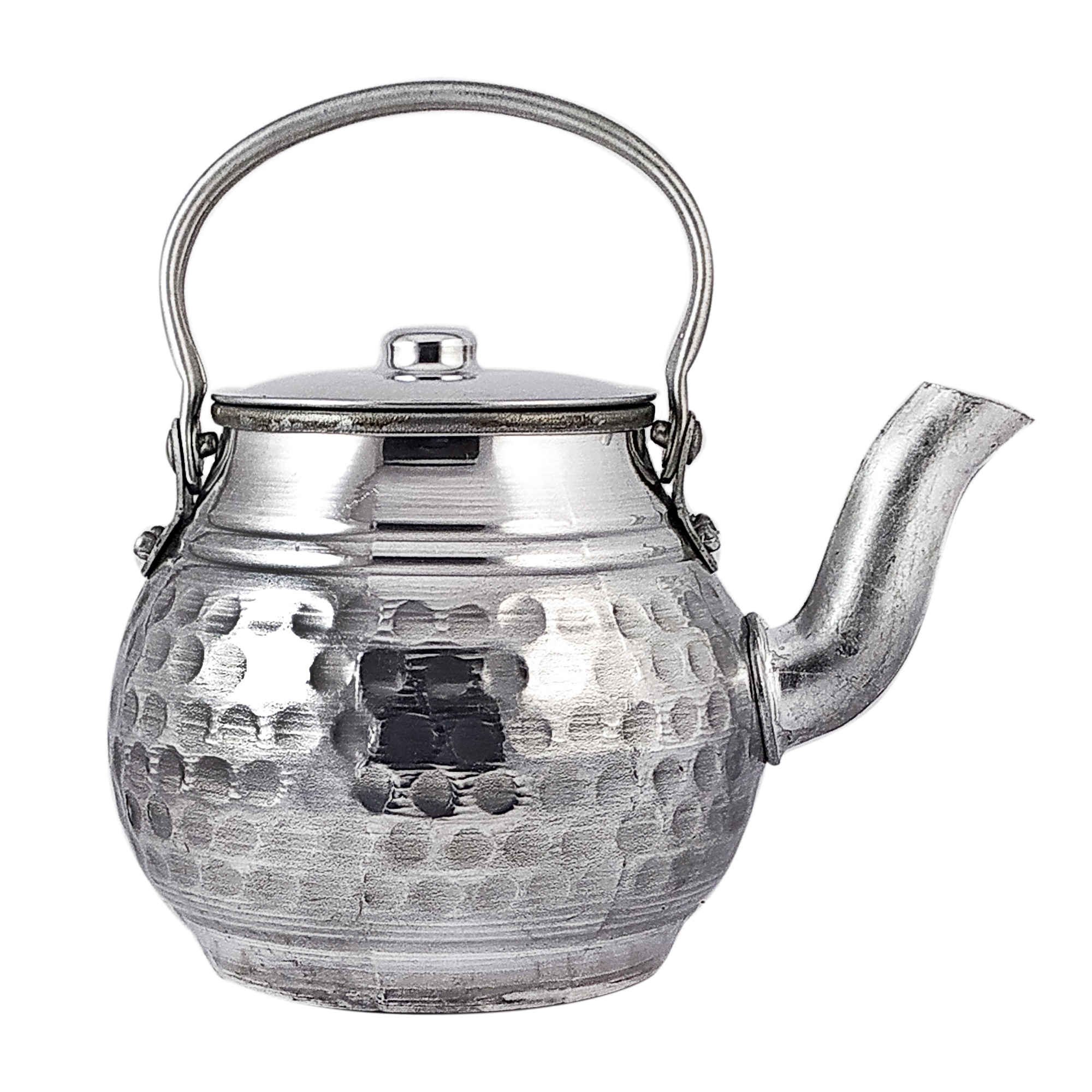 Persian Metal Double Teapot Durable with Traditional Hammered