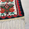 Persian Kilim Rug Authentic Handwoven Geometric Red
