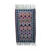 Persian Kilim Rug with Silk Original Handwoven Qashqai in Ardabil Blue