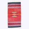 Persian Kilim Wool Rug Handwoven Striped Pink