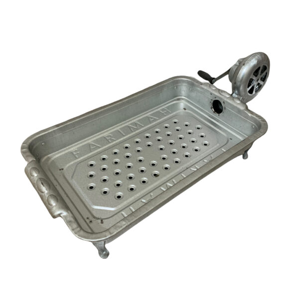 Persian Mangal Portable Charcoal Grill with Manual Fan – Ideal for Outdoor