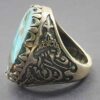Persian Neyshabur Turquoise Silver Ring for Men