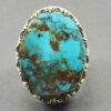 Persian Neyshabur Turquoise Silver Ring for Men
