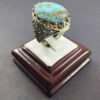 Persian Neyshabur Turquoise Silver Ring for Men