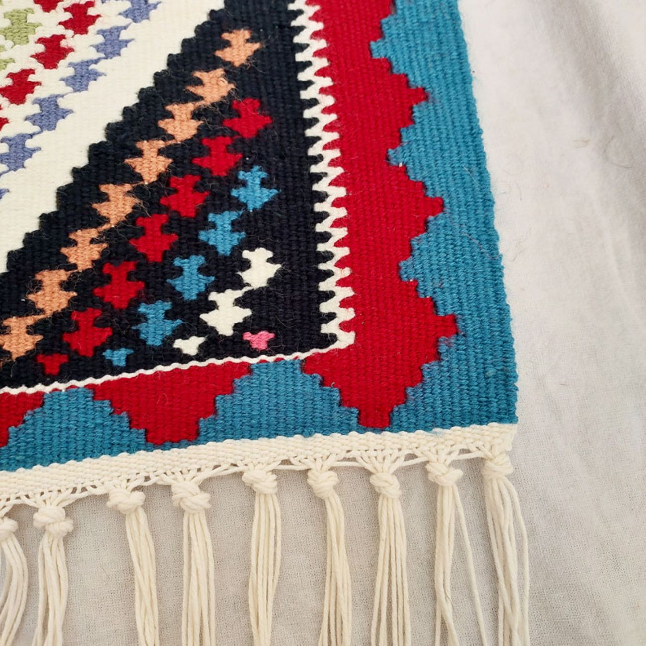 Persian Qashqai Kilim Rug with Acrylic Authentic Handwoven