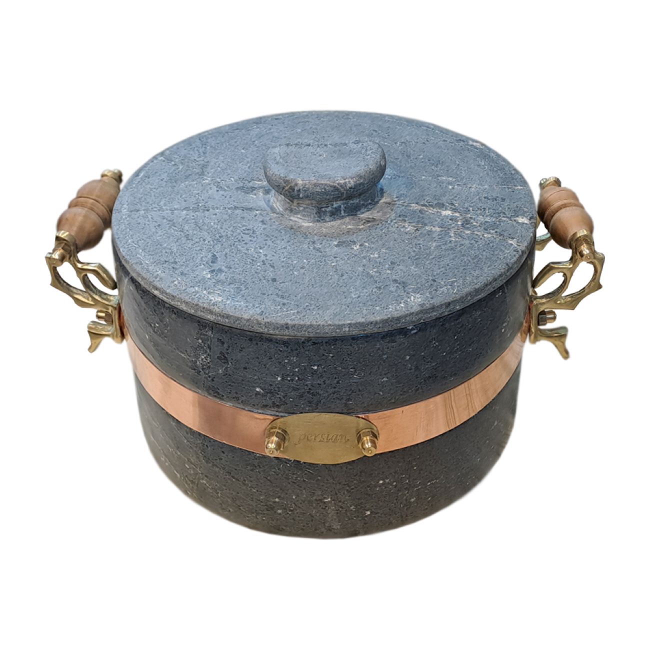 Persian Stone Dizi Pot with Copper for Cooking Abgoosht – Model Banou