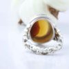 Persian Sulemani Hakik Silver Ring for Men Handcrafted