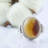 Persian Sulemani Hakik Silver Ring for Men Handcrafted