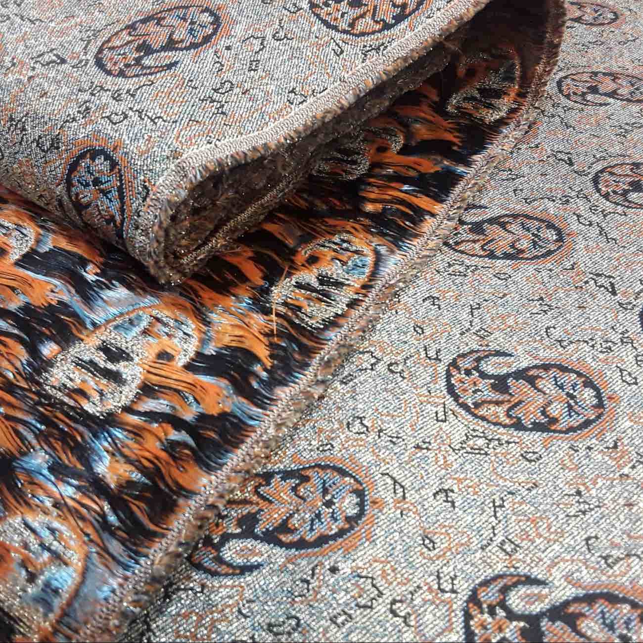 Persian Termeh Fabric Adorned in Classic Paisley Design