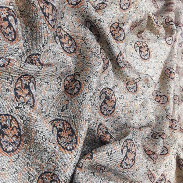 Persian Termeh Fabric Adorned in Classic Paisley Design