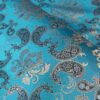 Persian Termeh Fabric in Paisley Design Turquoise