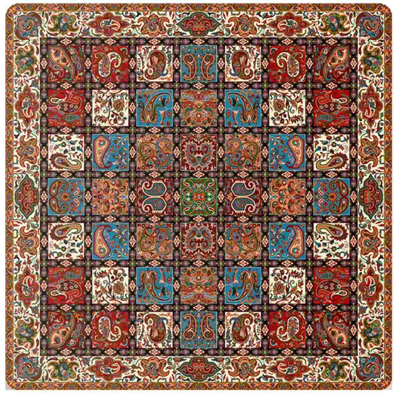 Persian Termeh Tablecloth Luxurious with Floral Paisley Design