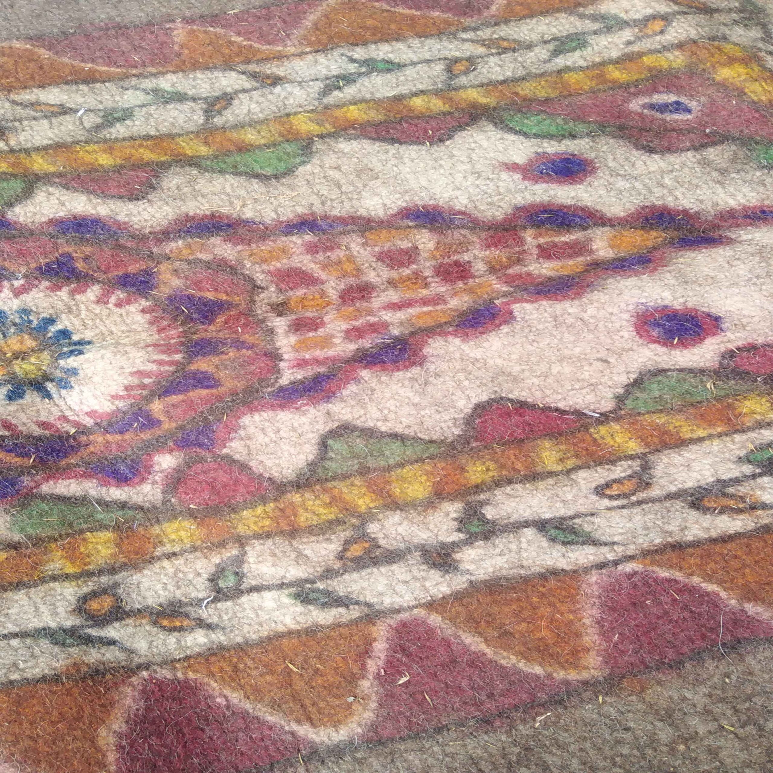 Persian Wool Felt Rug 100% Natural and Handmade Mersana