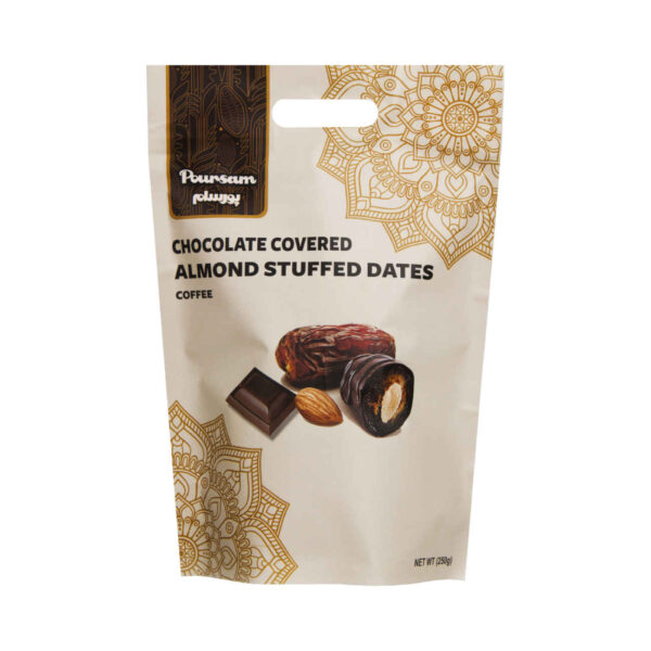 Chocolate Covered Iranian Dates with Almonds by Porsam