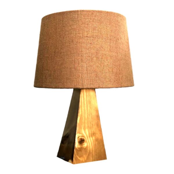 Rustic Wooden Table Lamp Natural & Handcraft