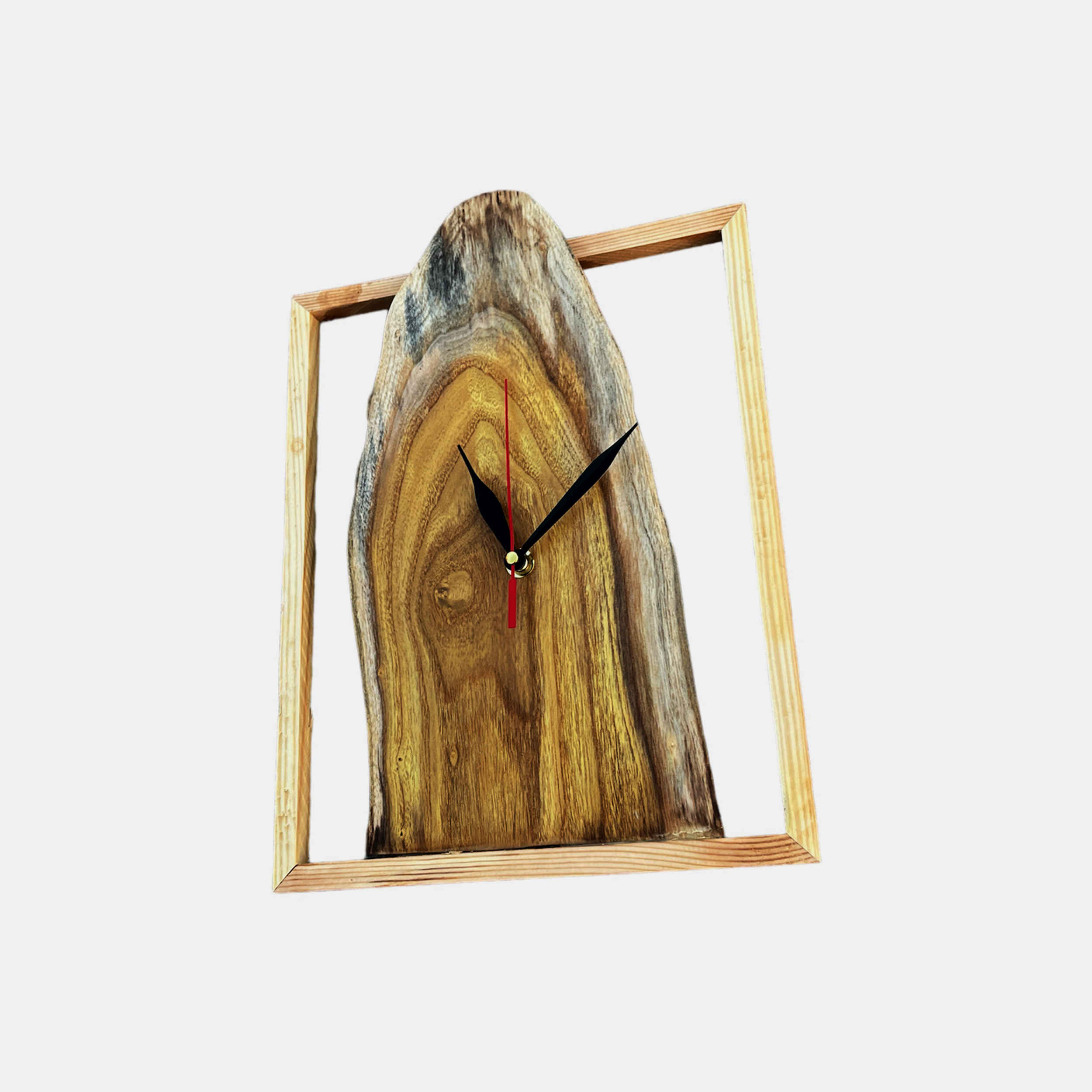 Rustic Wooden Wall Clock Handcrafted Model Behsud