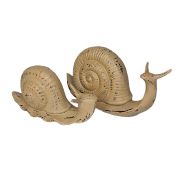Set of 2 Snail Figurine - Unique Decorative Snails