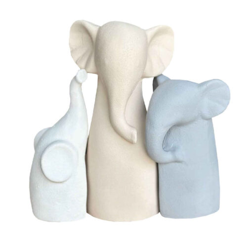 Set of 3 Decorative Elephant Family Figurines – For Your Living Space