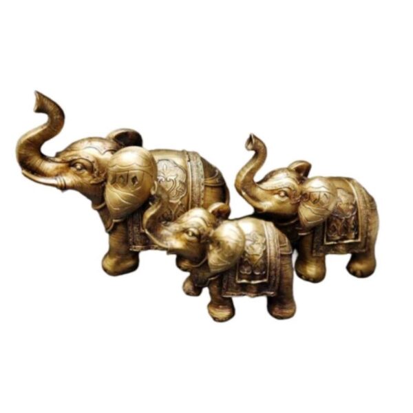 Set of 3 Decorative Elephant Figurines - Artful Elephant Set