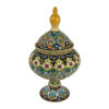 Persian Footed Sugar Bowl Minakari Enameled Handcrafted