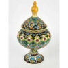 Persian Footed Sugar Bowl Minakari Enameled Handcrafted