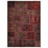 Vintage Persian Hand-Knotted Patchwork Carpet Red