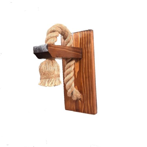 Wooden Hemp Rope Wall Sconce Light – Minimalist Design