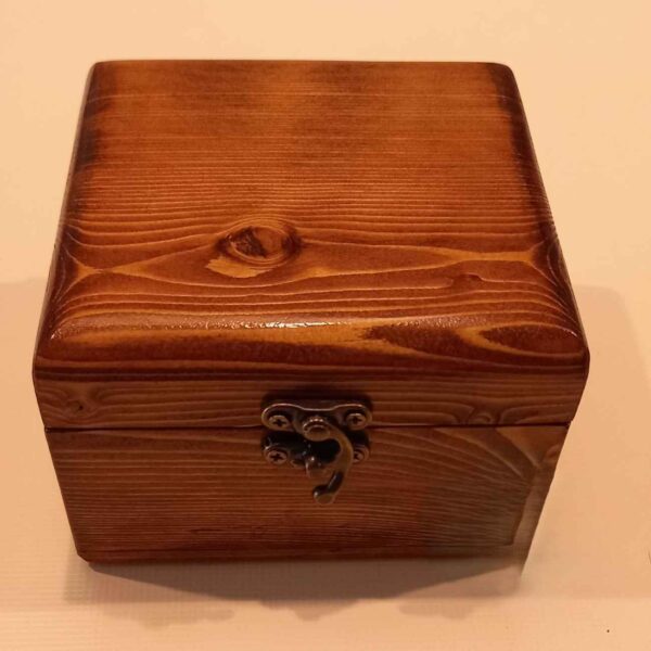 Handcrafted Wooden Jewelry Box in Brown