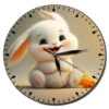 Wooden Nursery Wall Clock for Children’s Room Model Rabbit