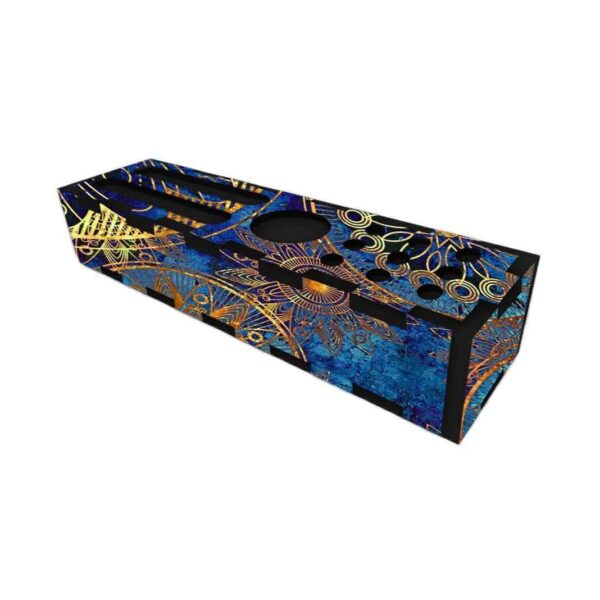 Mandala Magic – Intricate Desk Organizer with Artistic Woodwork