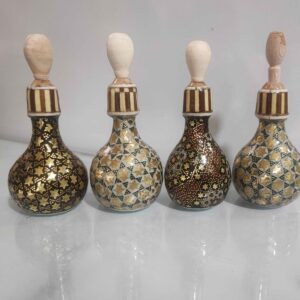 Wooden Persian Surma Dani Kohl Khatamkari Holder (x4)