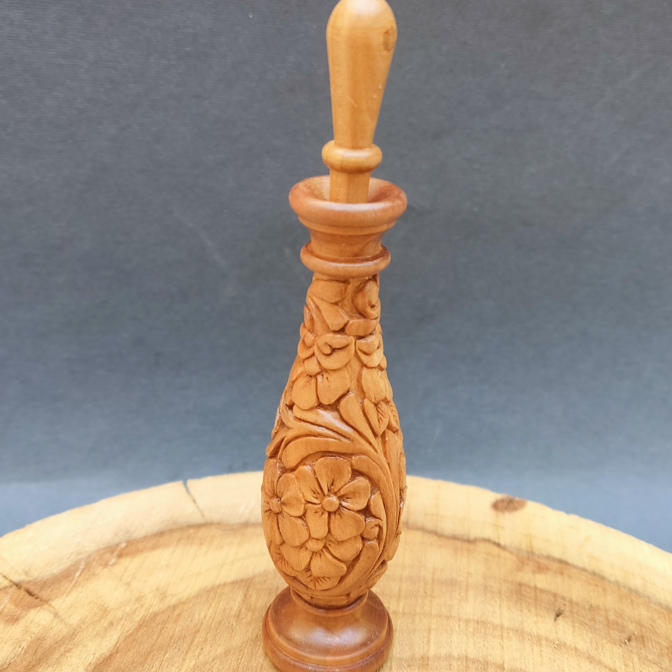 Wooden Persian Surma Dani Woodturning Kohl Holder