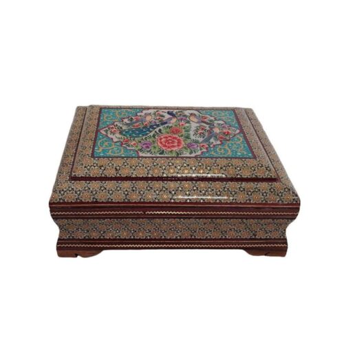 Wooden Quran Storage Box Handmade Khatamkari – Elegant Islamic Decor