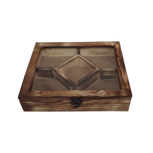 Wooden Tea Bag Box with Classic Design