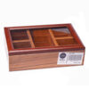 Compact Tea Storage Box with Classic Wood Detailing