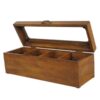 Wooden Tea Bag Organizer Box with Classic Design