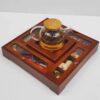 Wooden Tea Bag Organizer Box with Warmer