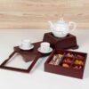 Wooden Tea Bag Organizer Box with Warmer