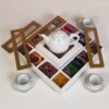 Wooden Tea Bag Organizer Box with Warmer