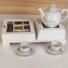 Wooden Tea Bag Organizer Box with Warmer