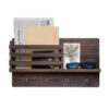 Wooden Wall Key Holder with Box & 4 Hooks