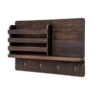Wooden Wall Key Holder with Box & 4 Hooks
