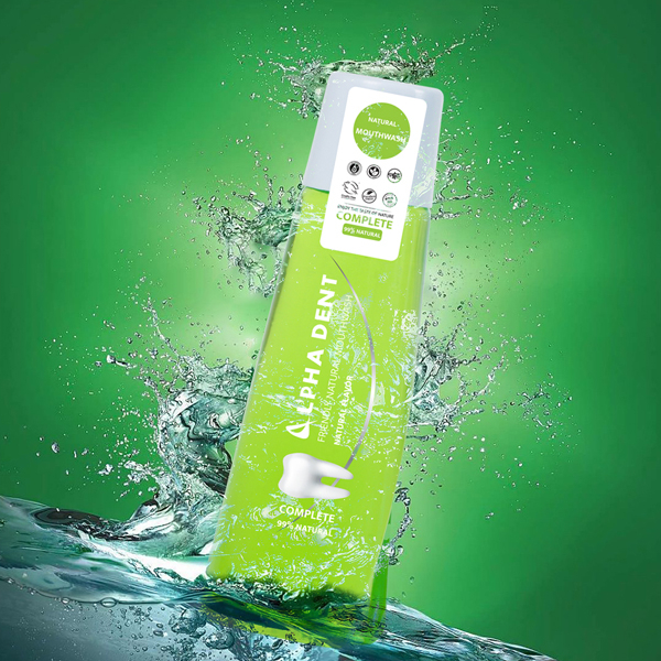 AlphaDent Natural Complete Mouthwash Alcohol-Free & Fluoride-Free ( x2 )