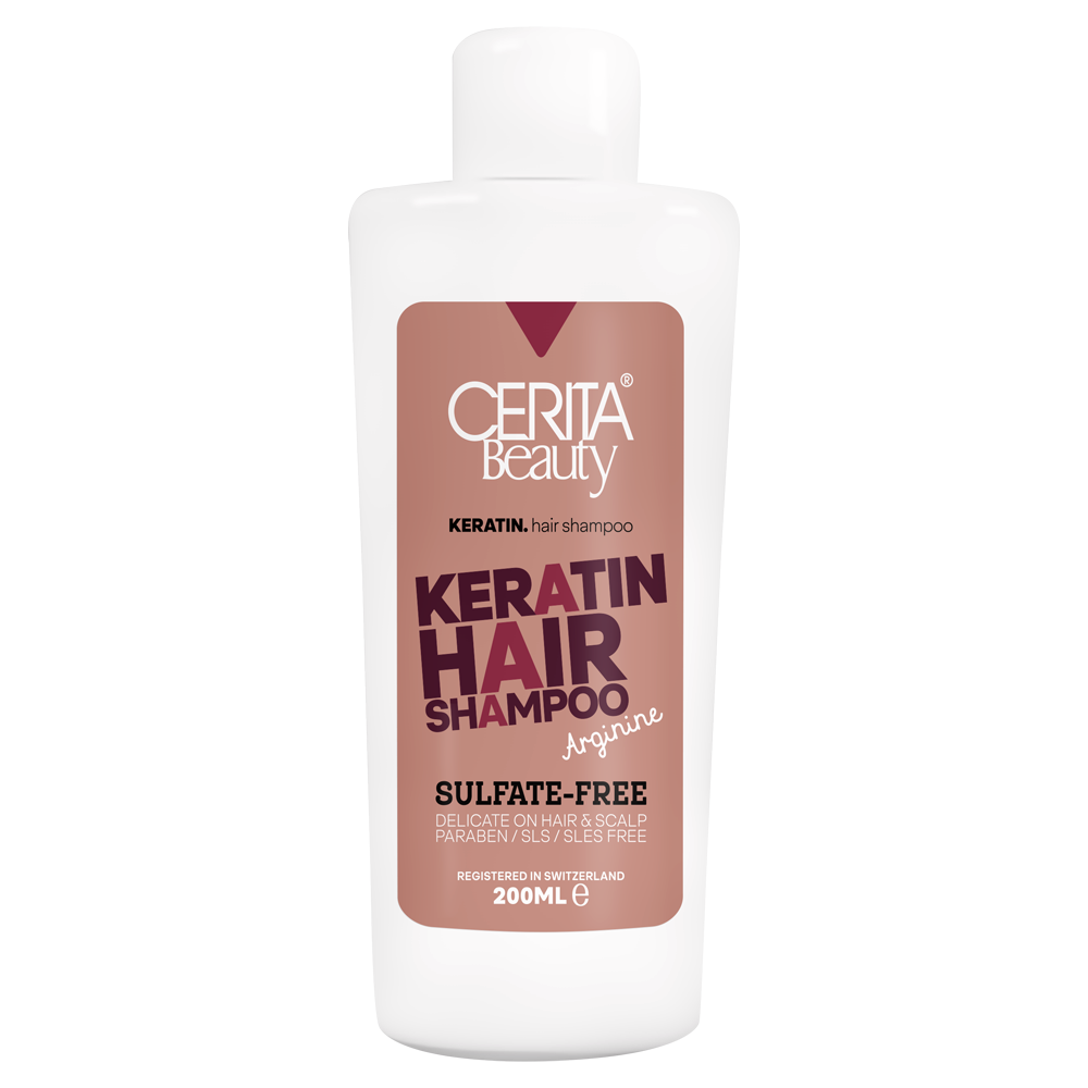 Cerita Beauty Keratin Shampoo - 200 ml for Silky Smooth Hair (x4)