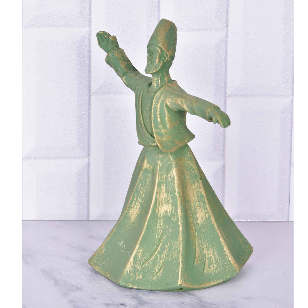 Decorative Sufi Sema Dancer Figurine- Whirling Dervish Spiritual Art